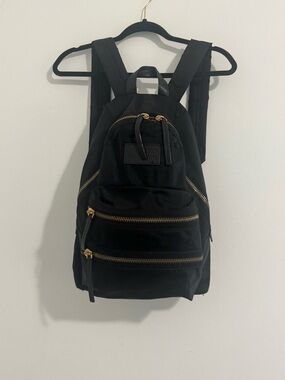 Marc By Marc Jacobs Black Backpack with Gold Zippers